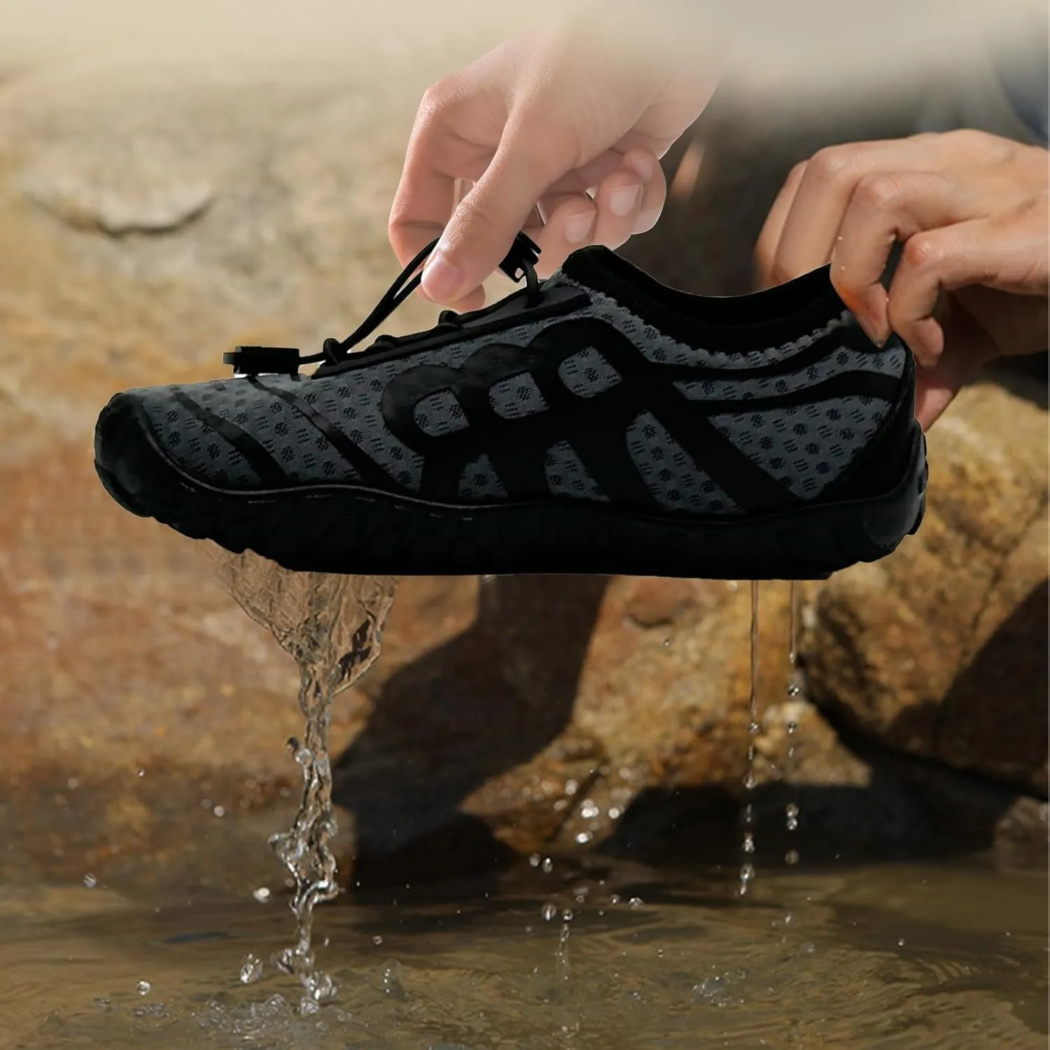 Kids Water Shoes Boys Girls Quick Dry Wide Barefoot Aqua Sneakers Breathable Beach Swim Shoes for Hiking Diving Boating Outdoor Water Sports