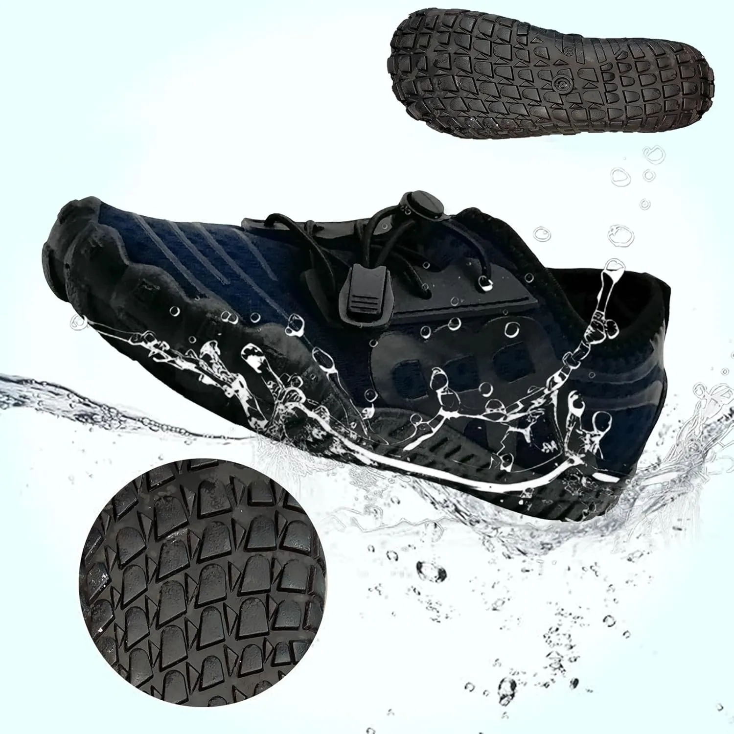 Kids Water Shoes Boys Girls Quick Dry Wide Barefoot Aqua Sneakers Breathable Beach Swim Shoes for Hiking Diving Boating Outdoor Water Sports