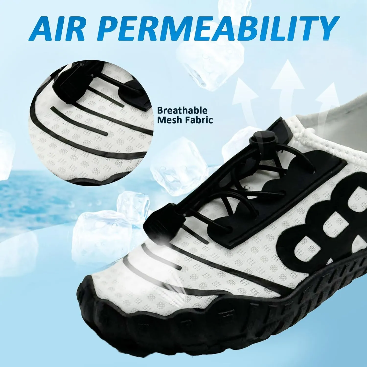 Kids Water Shoes Boys Girls Quick Dry Wide Barefoot Aqua Sneakers Breathable Beach Swim Shoes for Hiking Diving Boating Outdoor Water Sports