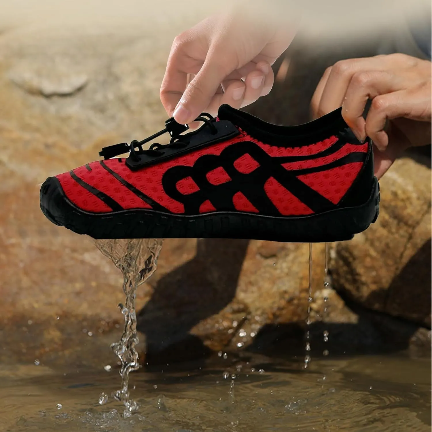 Kids Water Shoes Boys Girls Quick Dry Wide Barefoot Aqua Sneakers Breathable Beach Swim Shoes for Hiking Diving Boating Outdoor Water Sports
