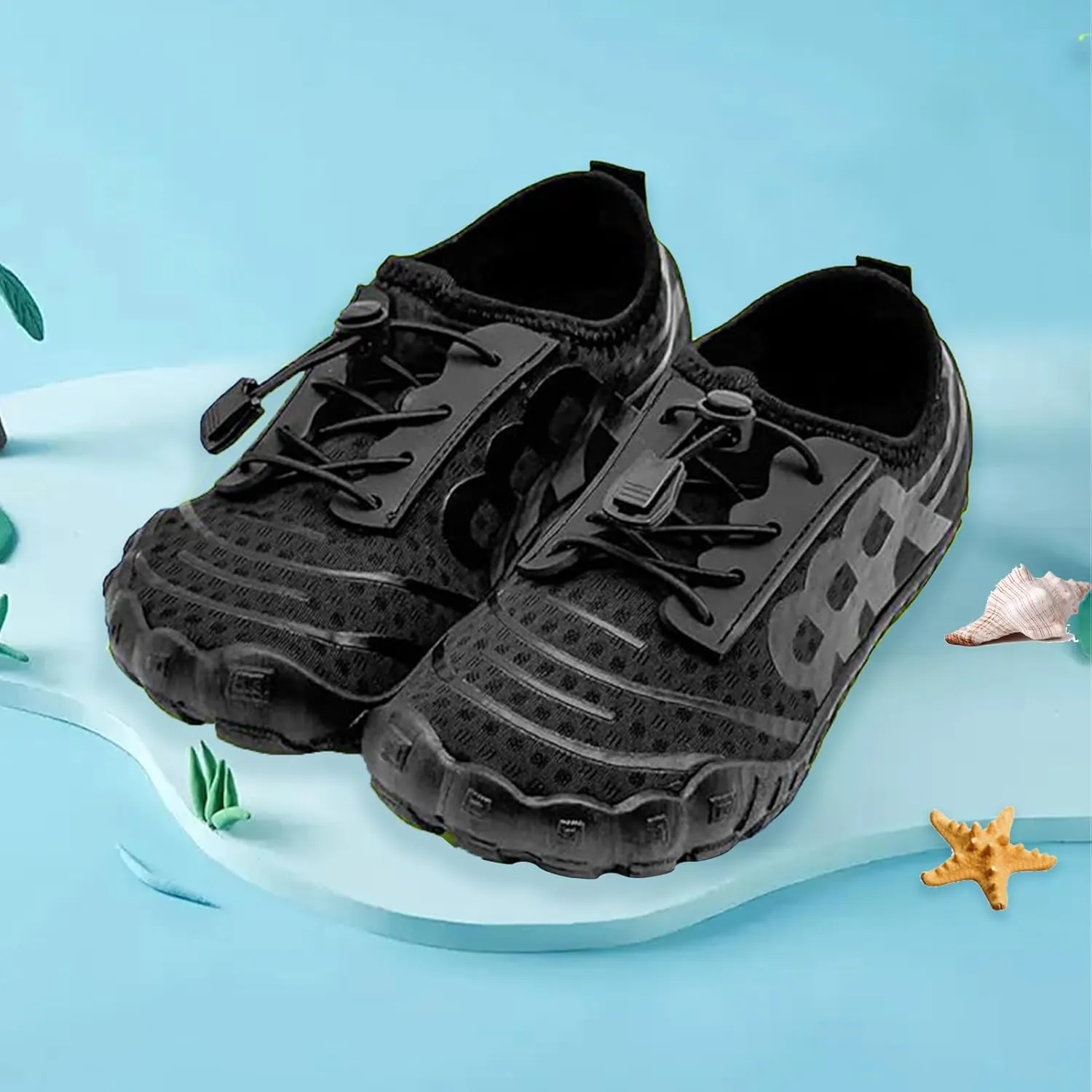 Kids Water Shoes Boys Girls Quick Dry Wide Barefoot Aqua Sneakers Breathable Beach Swim Shoes for Hiking Diving Boating Outdoor Water Sports