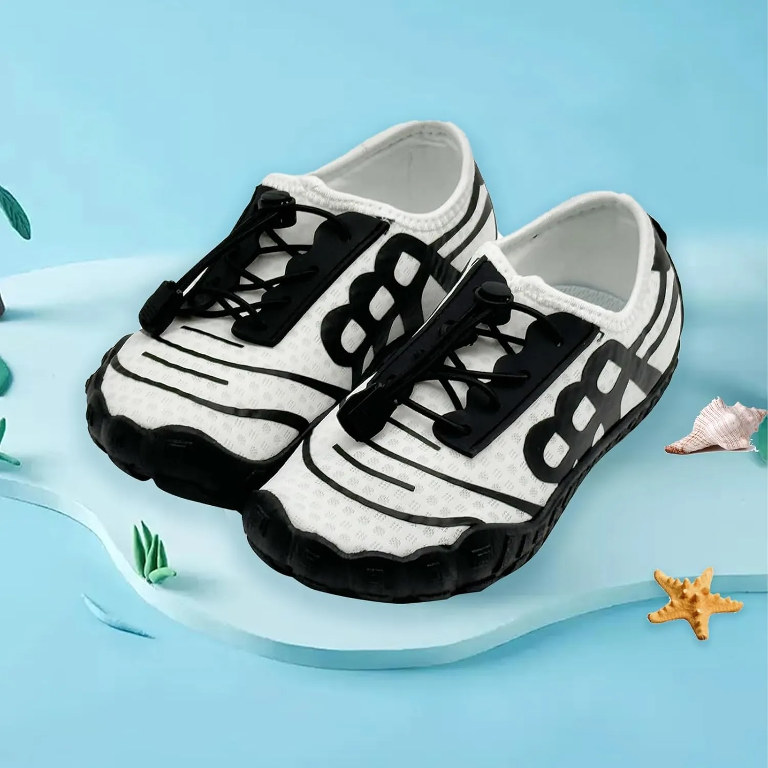 Kids Water Shoes Boys Girls Quick Dry Wide Barefoot Aqua Sneakers Breathable Beach Swim Shoes for Hiking Diving Boating Outdoor Water Sports