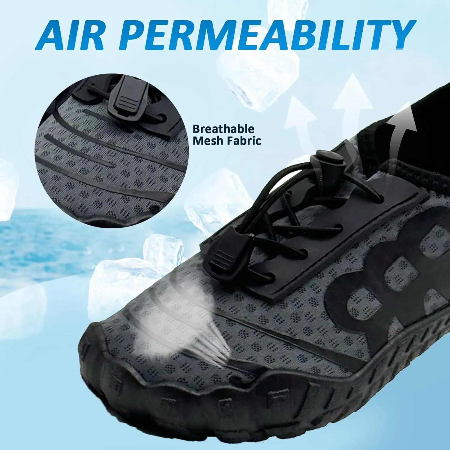 Kids Water Shoes Boys Girls Quick Dry Wide Barefoot Aqua Sneakers Breathable Beach Swim Shoes for Hiking Diving Boating Outdoor Water Sports