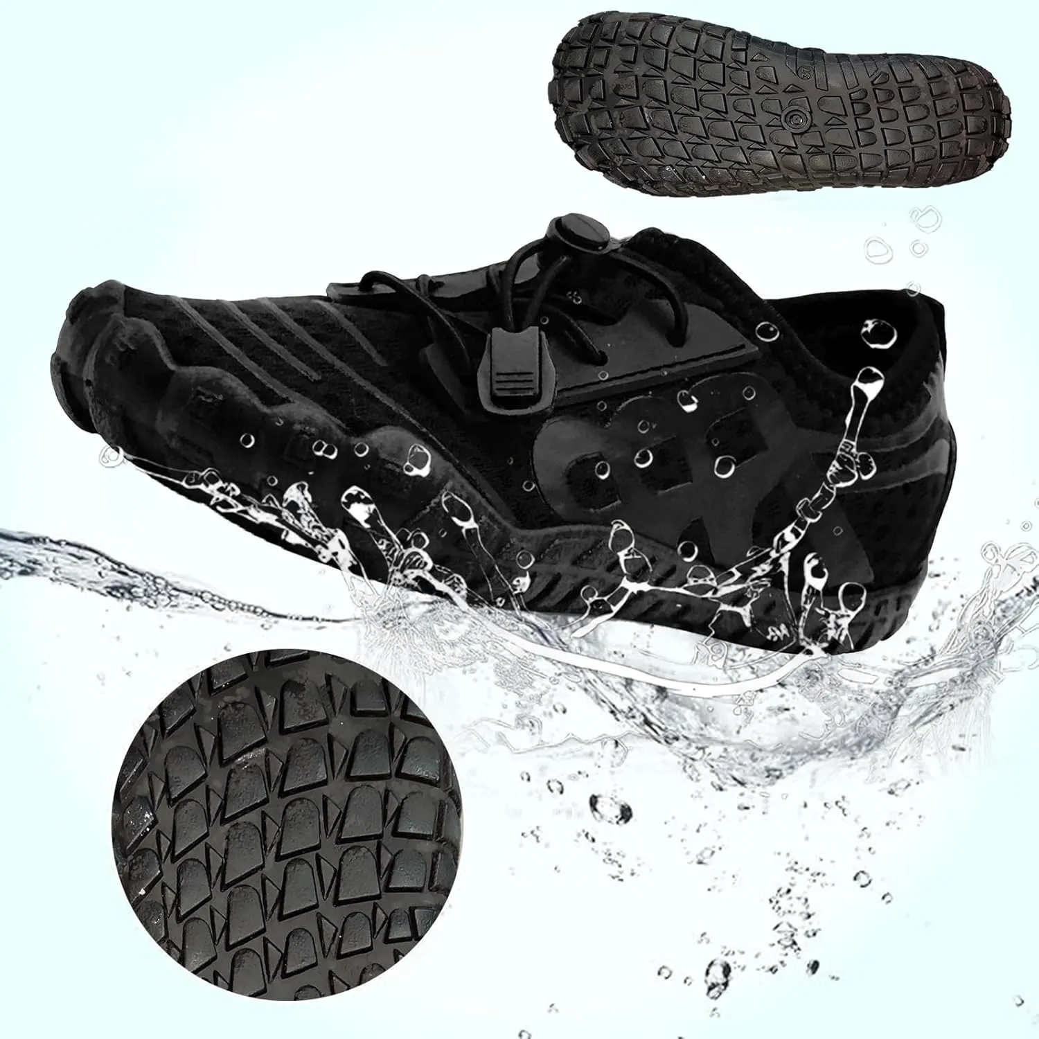 Kids Water Shoes Boys Girls Quick Dry Wide Barefoot Aqua Sneakers Breathable Beach Swim Shoes for Hiking Diving Boating Outdoor Water Sports