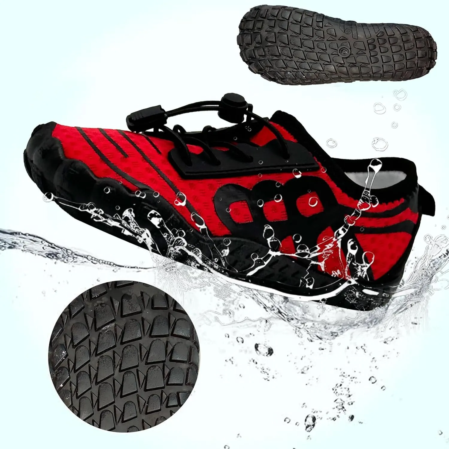 Kids Water Shoes Boys Girls Quick Dry Wide Barefoot Aqua Sneakers Breathable Beach Swim Shoes for Hiking Diving Boating Outdoor Water Sports