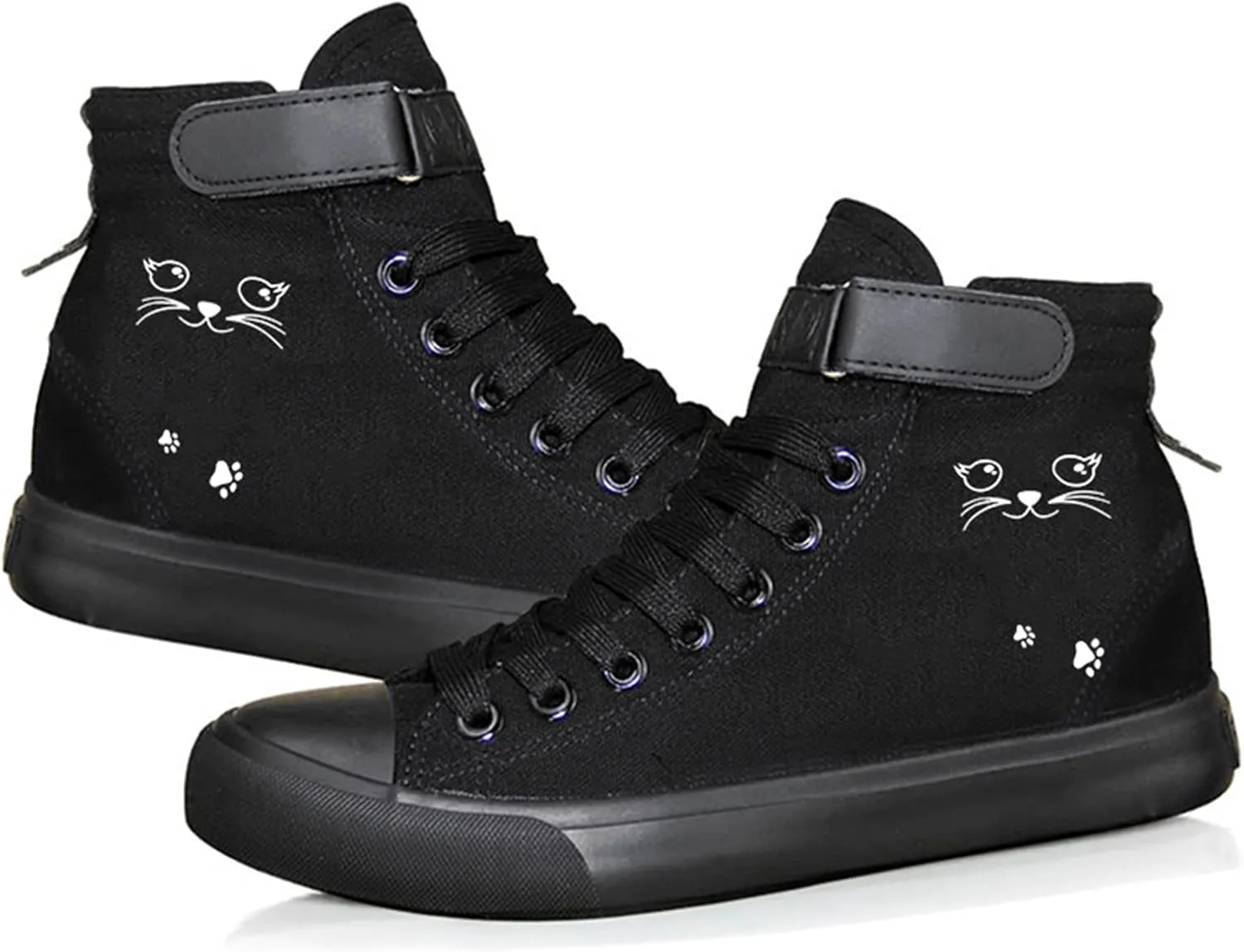 KPOP Cat Shoe Women,Gifts for Teen Girls,Animal Cat Printed Shoes Sneakers Canvas Cute Cat Pattern Unisex High Top Sneakers