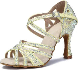 Ladies Amethyst Velvet Party Heels - Strappy Sandals with Satin Laces for Royal-Themed Events (7.5CM/2.95")