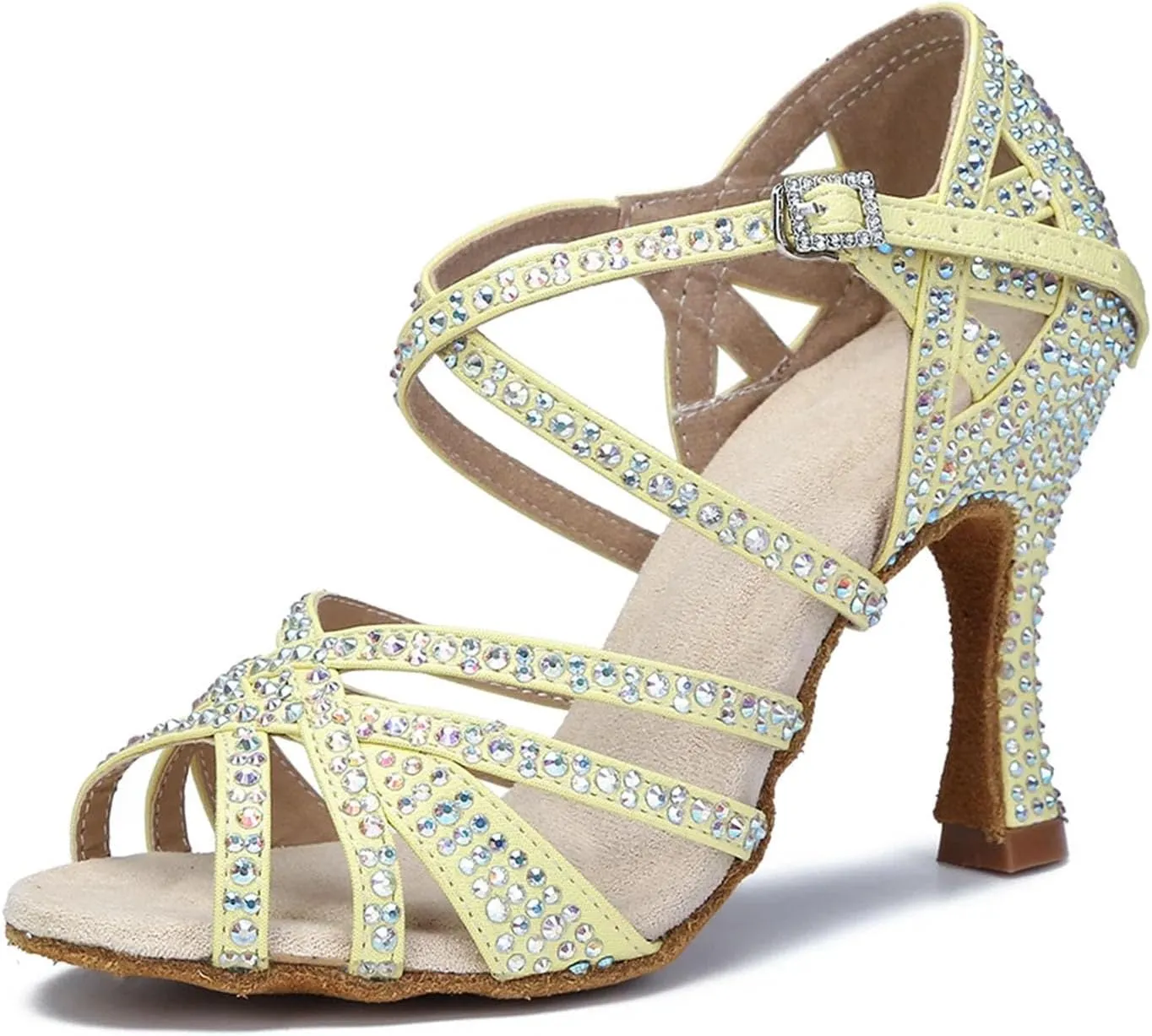 Ladies Amethyst Velvet Party Heels - Strappy Sandals with Satin Laces for Royal-Themed Events (7.5CM/2.95")