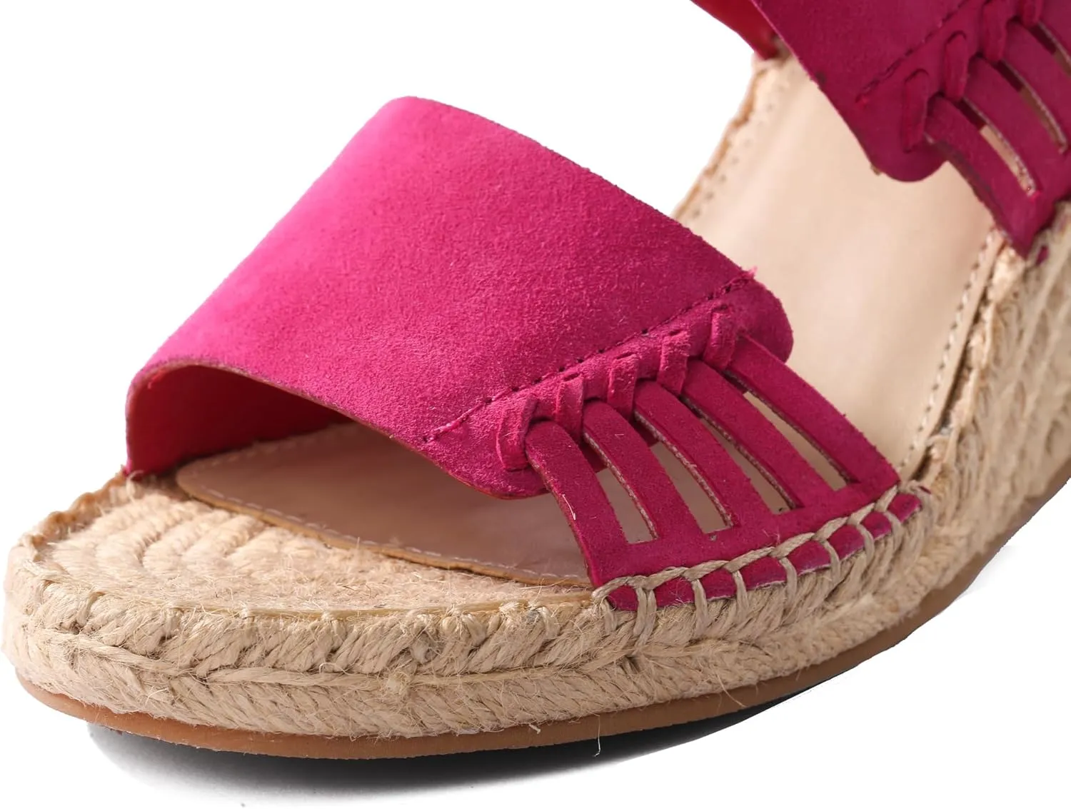 landing craft Platform Wedge Sandals for Women,Magenta Gold Red Black Yellow Espadrille Womens Wedge Sandals Open Toe Ankle Strap High Heel Wedges Summer Dressy Sandals -3.4Inch