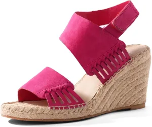 landing craft Platform Wedge Sandals for Women,Magenta Gold Red Black Yellow Espadrille Womens Wedge Sandals Open Toe Ankle Strap High Heel Wedges Summer Dressy Sandals -3.4Inch