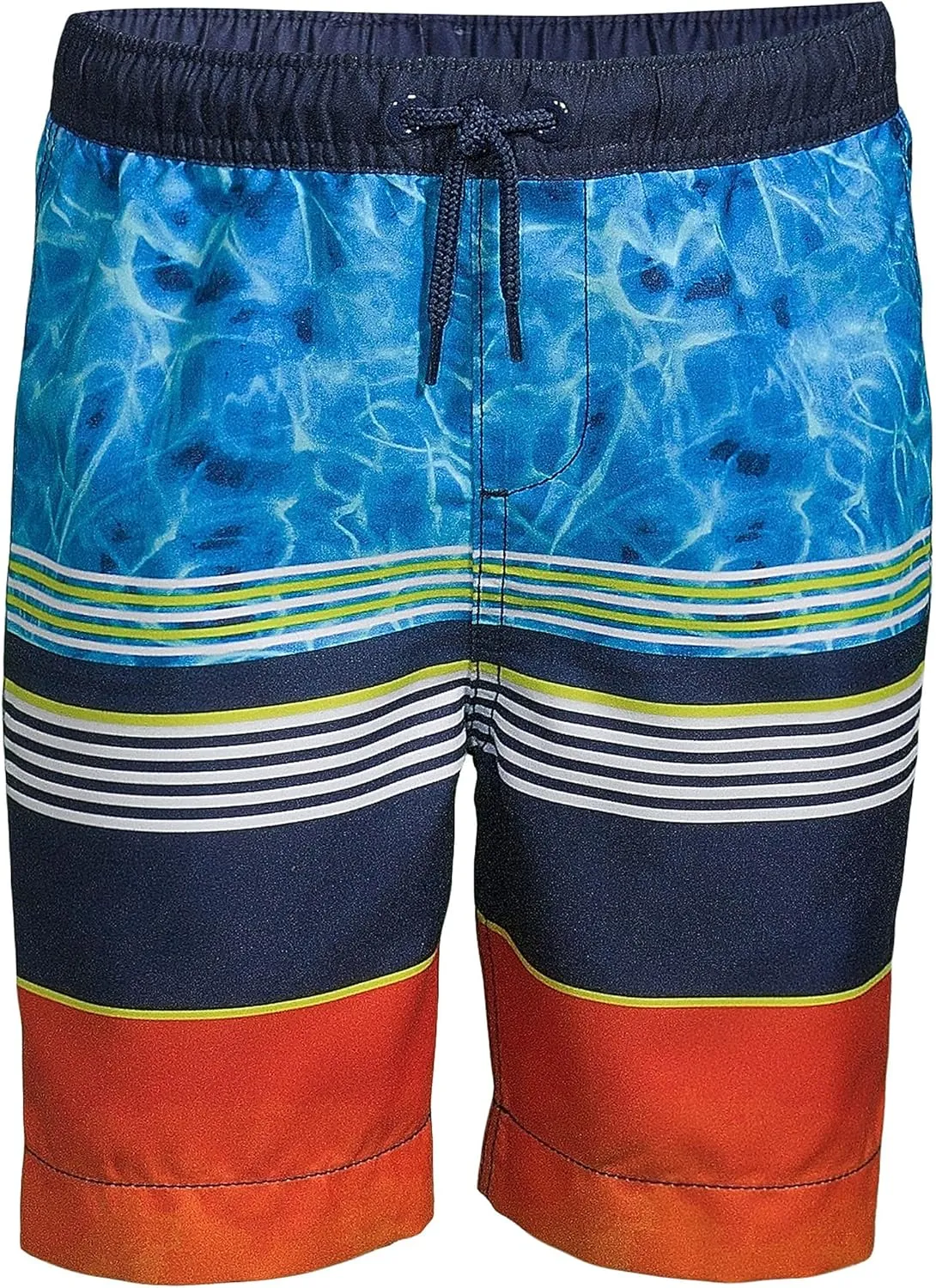 Lands' End Boys Husky Print Swim Trunks