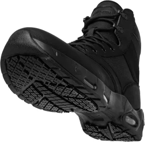 LARNMERN Non Slip Mens Boots Slip Resistant Shoes Air Cushion Side Zipper Casual Comfort Botas Militares Hombre Zapatos de Trabajo Black
