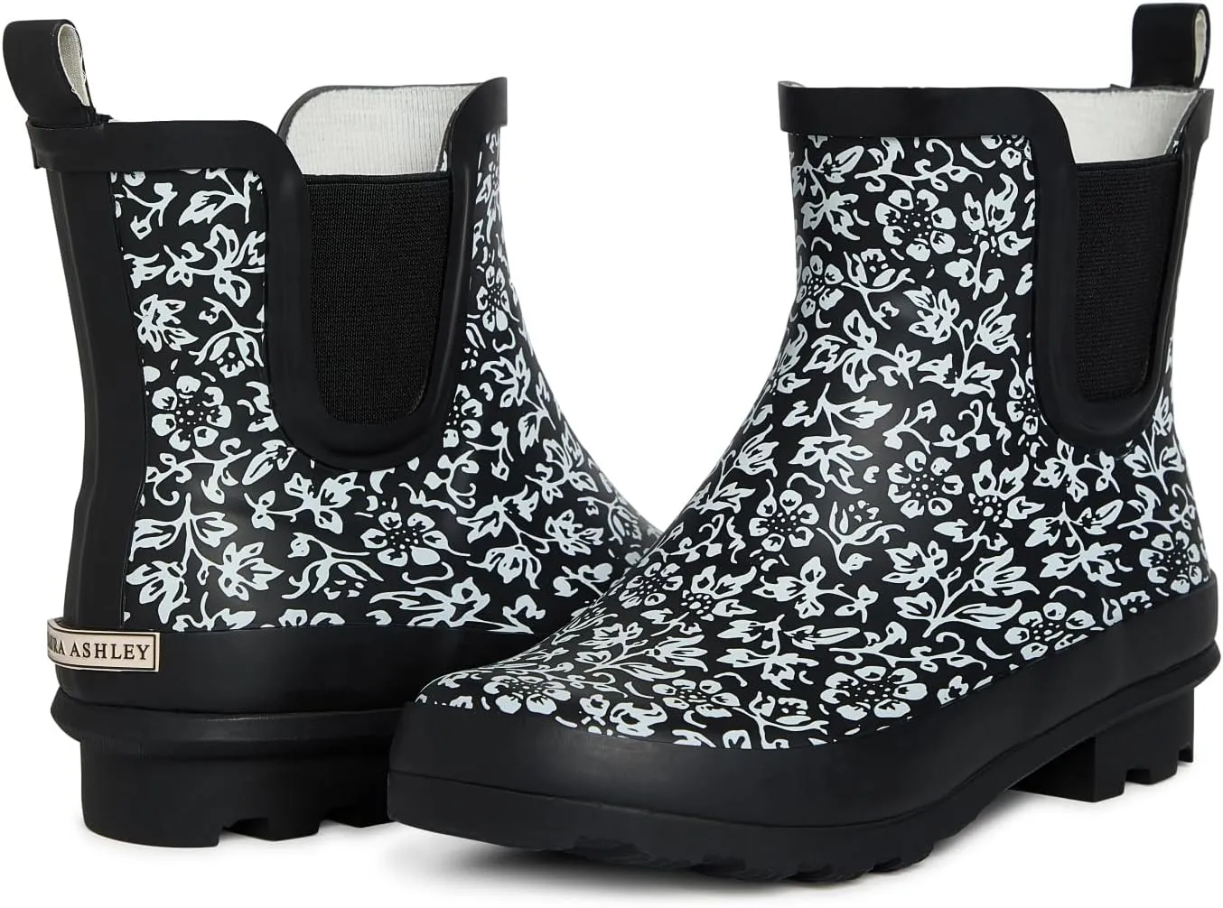 Laura Ashley Women's Rain Boots, Mid Cut Rubber Rain Boots for Women - Waterproof Ankle Boots for Ladies