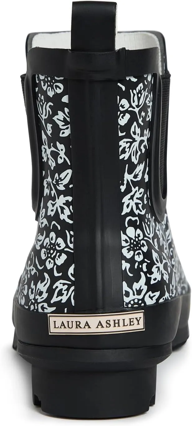 Laura Ashley Women's Rain Boots, Mid Cut Rubber Rain Boots for Women - Waterproof Ankle Boots for Ladies