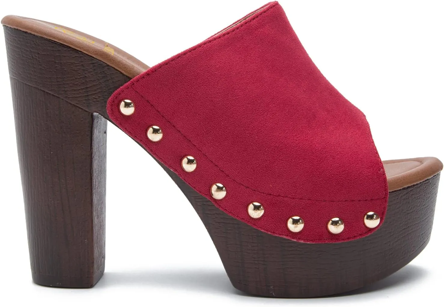 LEHOOR Women Platform Wedge Sandals Peep Toe Chunky Block High Heels Cork Mules Slip On Suede Platform Slide Sandal Backless Open Toe High Heel Summer Slides Mules Lightweight Dressy Casual 6-11 M US