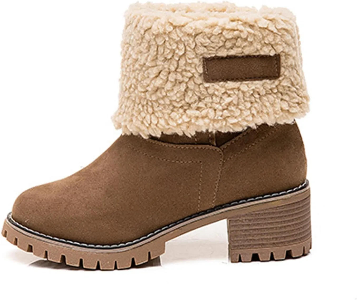 LELEBEAR Libiyi Boots, Libiyi Seniors' Chunky Heel Winter Boots, Libiyi Women's Chunky Heel Round Toe Snow Boots for Seniors