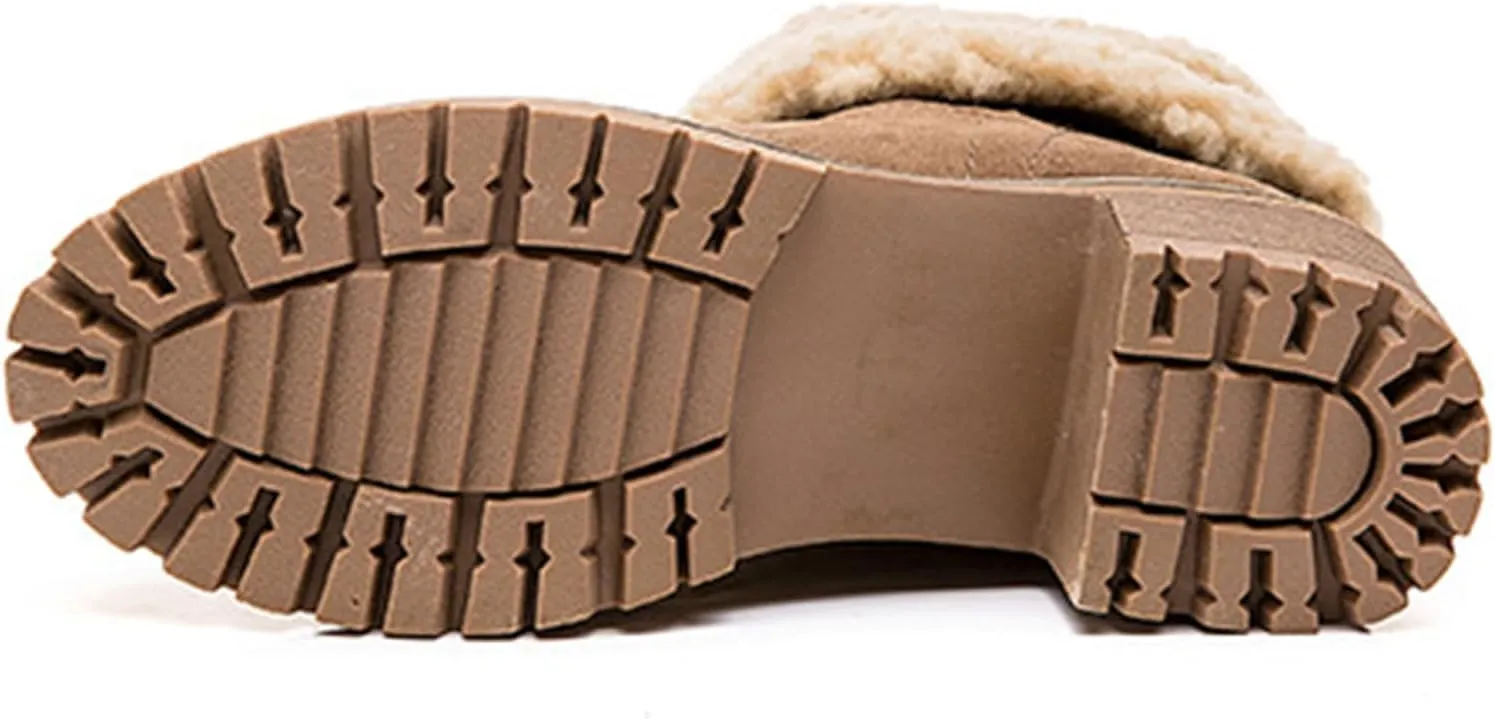 LELEBEAR Libiyi Boots, Libiyi Seniors' Chunky Heel Winter Boots, Libiyi Women's Chunky Heel Round Toe Snow Boots for Seniors