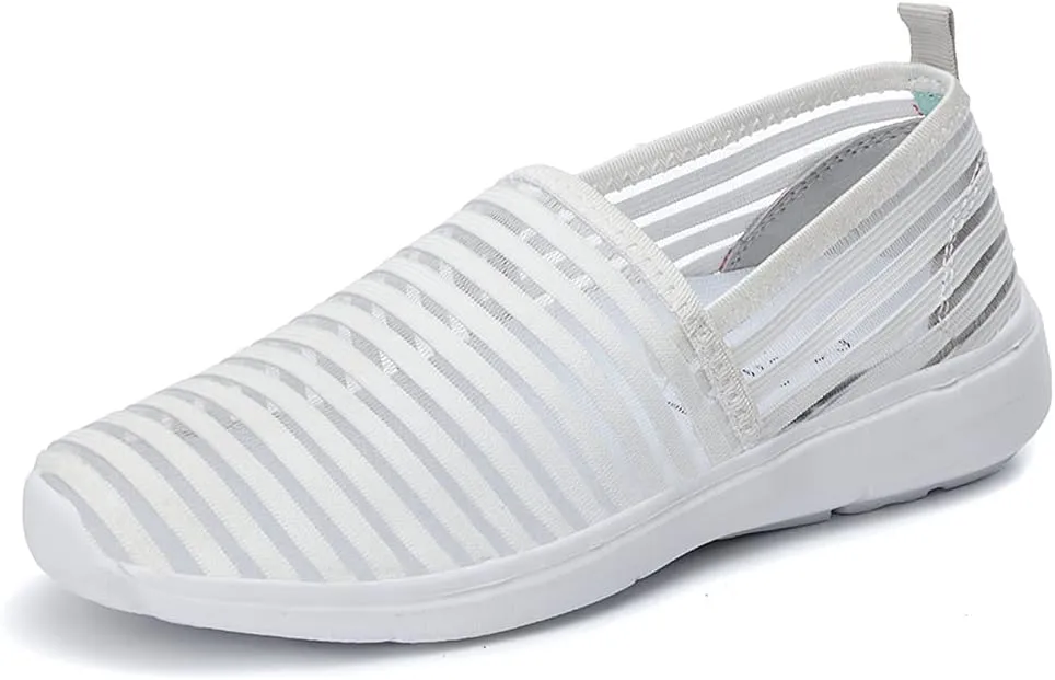 LLTMALL Women's Summer Slip on Comfort Mesh Loafers Lightweight Breathable Walking Shoes