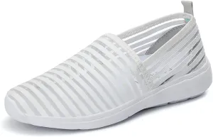 LLTMALL Women's Summer Slip on Comfort Mesh Loafers Lightweight Breathable Walking Shoes