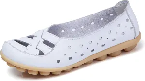 Loafer Casual Flats for Women Penny Comfort Slip On Shoes Wide Width Walking Orthopedic Loafers Comfortable Moccasins Breathable Lightweight Round Toe Nurse Loafer Driving Walking Flat Work Shoes