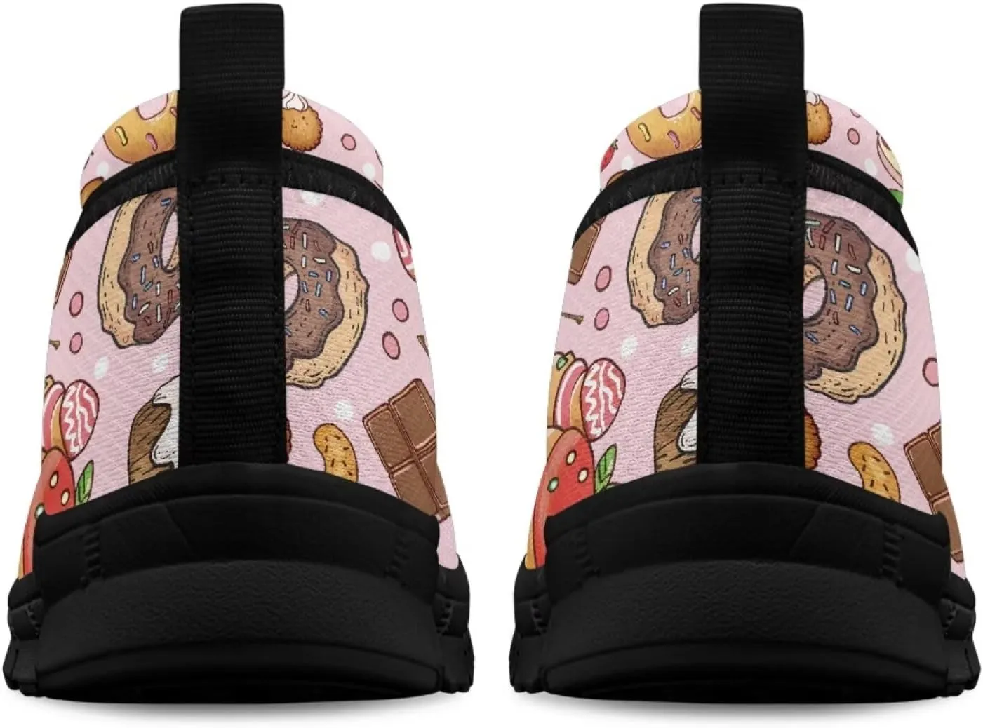 Low Cut Sneakers Casual Dressy Loafers for Women Comfortable Round Toe Soft Sneaker Food Print Athletic Slip-On Casual Walking Shoe