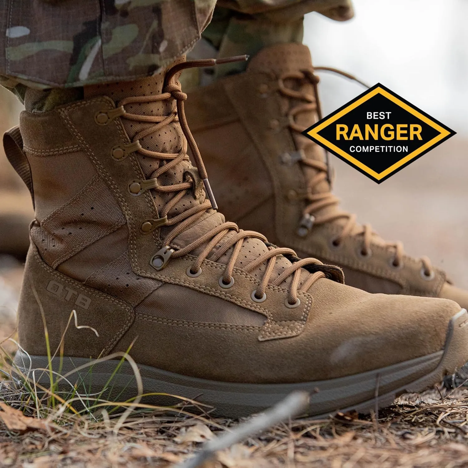 M-Flex 8 Tactical Boots for Men and Women - Lightweight, Durable, Waterproof Military & Combat Boots with Slip-Resistant Sole, Coyote
