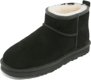Mel&Syd 100% Australian Sheepskin Boots Womens - Upgraded Memory Foam Insole Waterproof Suede Ultra Mini Boots - Anti-Slip Comfy Winter Shearling Boots for Womens - Ankle Platform Snow Boots for Women