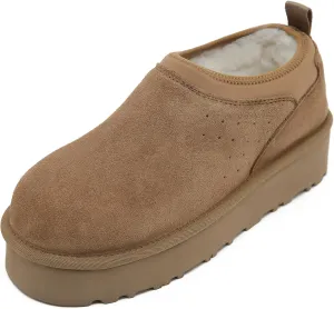 Mel&Syd 100% Australian Sheepskin Ultra Mini Boots for Women - Waterproof Shearling Lined Platform Snow Boots - Ankle High Barefoot Cozy Fur Short Ladies Winter Boots With Memory Foam Shoes Outdoor