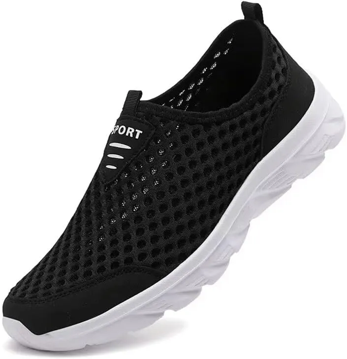 Men Non Slip Lightweight Walking Sneakers for Summer Sport Travel Aqua