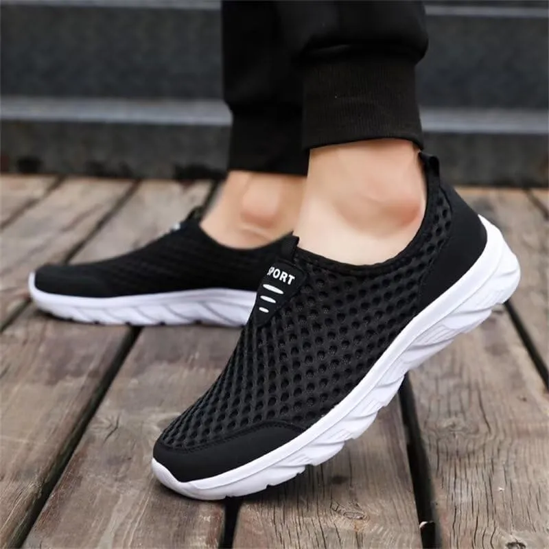 Men Non Slip Lightweight Walking Sneakers for Summer Sport Travel Aqua