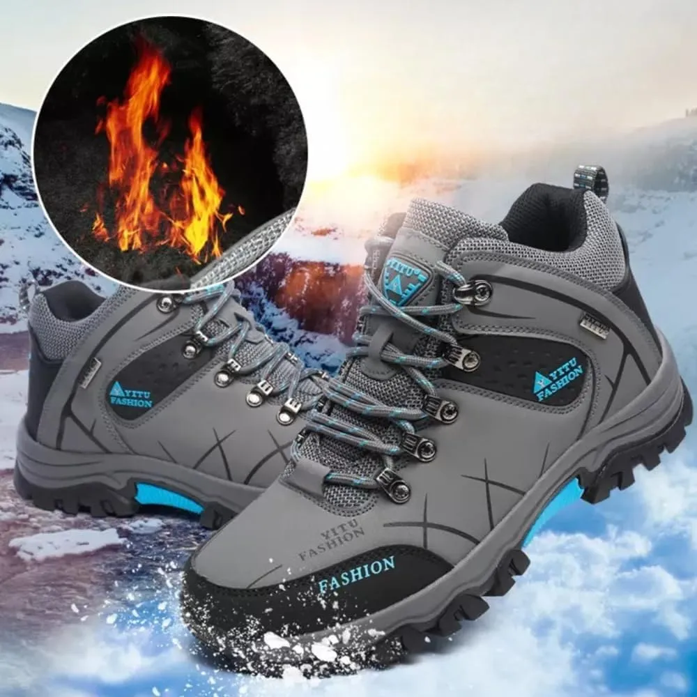 Men Winter Snow Boots Water Resistant Warm Fur Lined Anti Slip Waterproof Hiking Work Work Ankle Shoes Casual Lightweight Hiking Outdoor Trekking Boot snow boots for men