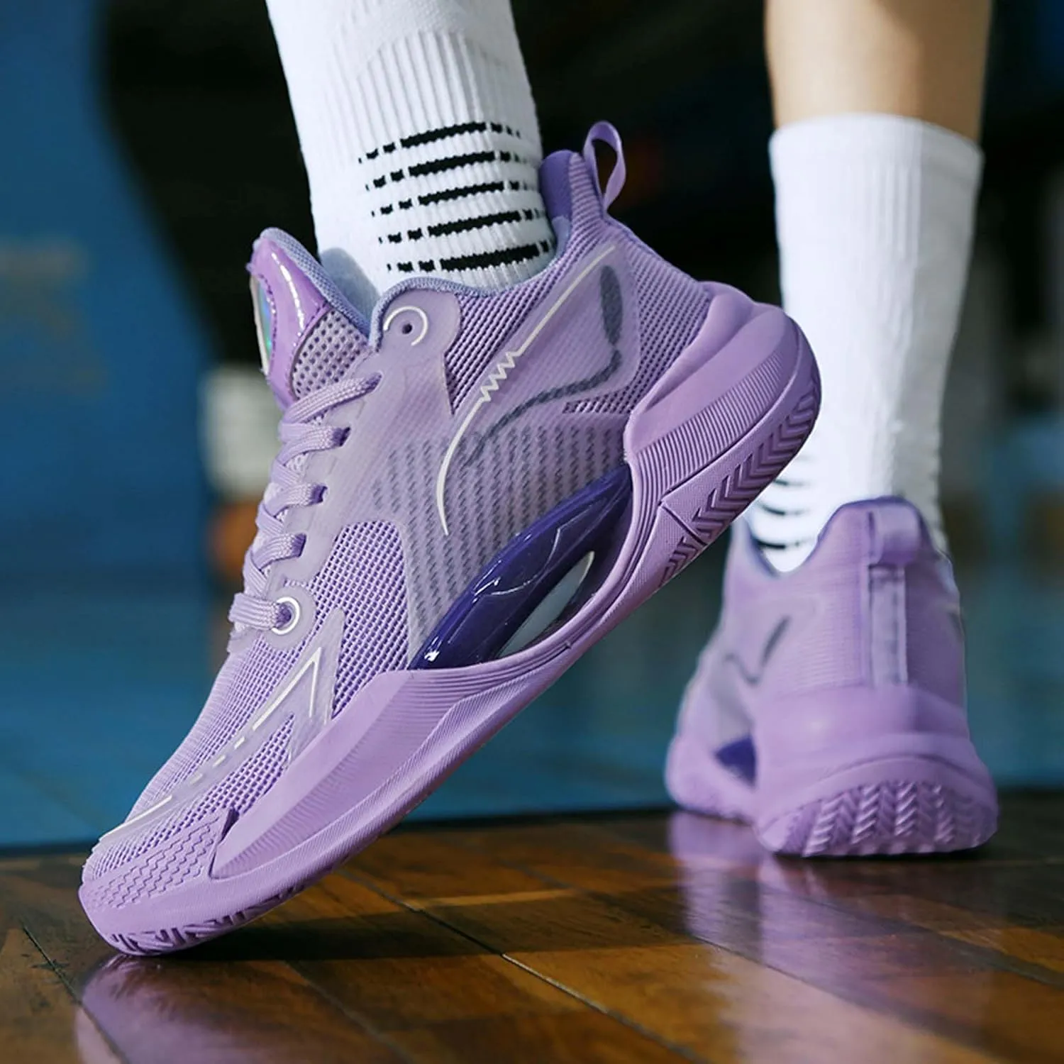 Men Women Fluorescent High Top Basketball Shoes Fashion Running Sneakers Street Fighting Basketball Shoes Outdoor Sports Tennis Fitness Arch Support Shoes