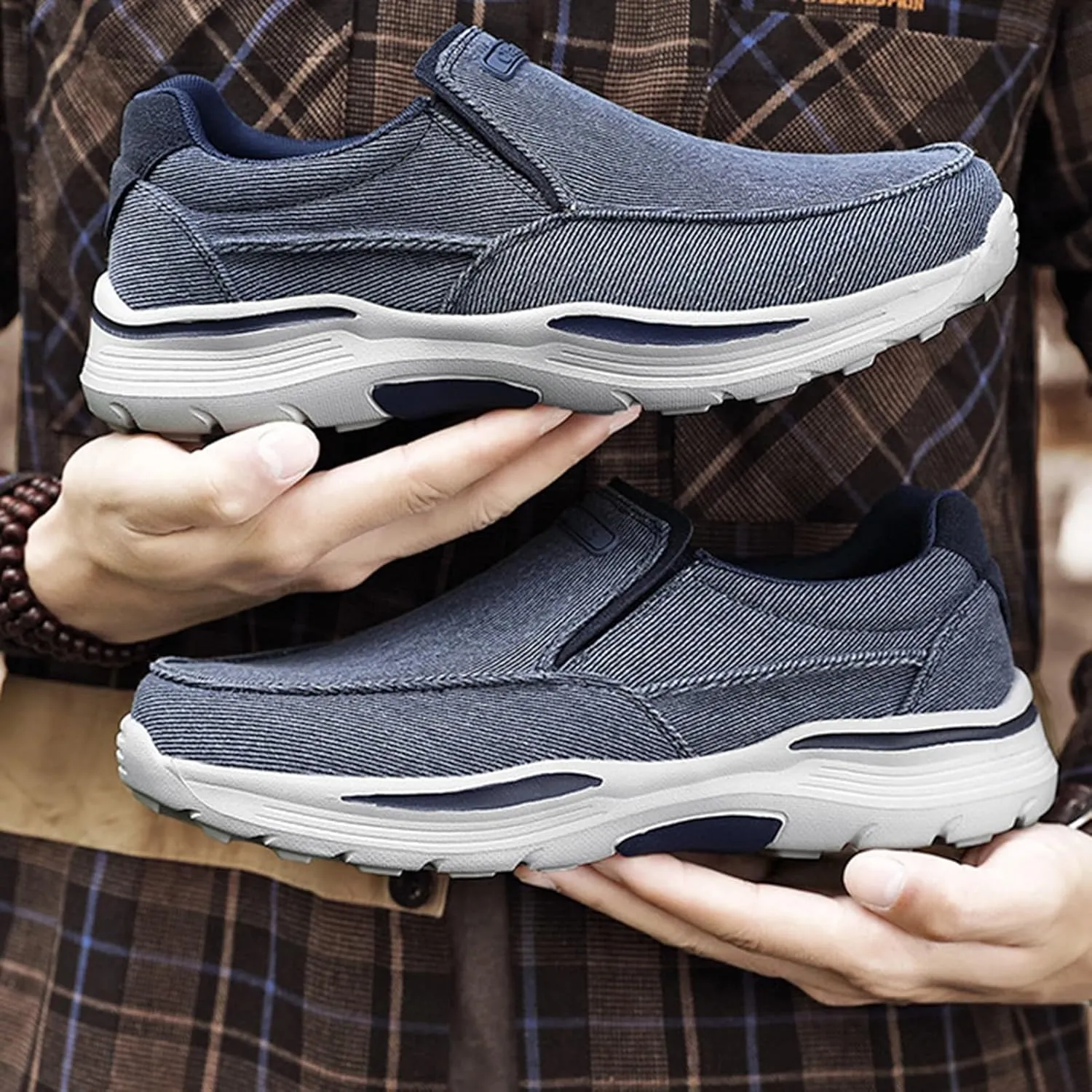 Mens Boat Shoes,Casual Breathable Soft Deck Shoes Mens,Comfy Lightweight Slip Resistant Mens Loafers Slip On Shoes,with Non-Marking Outsole and Drainage