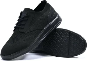 Mens Casual Dress Shoes Loafers Walking Sneakers Mesh Breathable Comfortable Lightweight Tennis Sneakers Fashion Lace Up Oxfords Business Shoes Soft Sole Zapatos