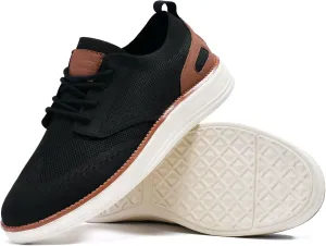 Mens Casual Dress Shoes Loafers Walking Sneakers Mesh Breathable Comfortable Lightweight Tennis Sneakers Fashion Lace Up Oxfords Business Shoes Soft Sole Zapatos