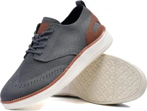 Mens Casual Dress Shoes Loafers Walking Sneakers Mesh Breathable Comfortable Lightweight Tennis Sneakers Fashion Lace Up Oxfords Business Shoes Soft Sole Zapatos
