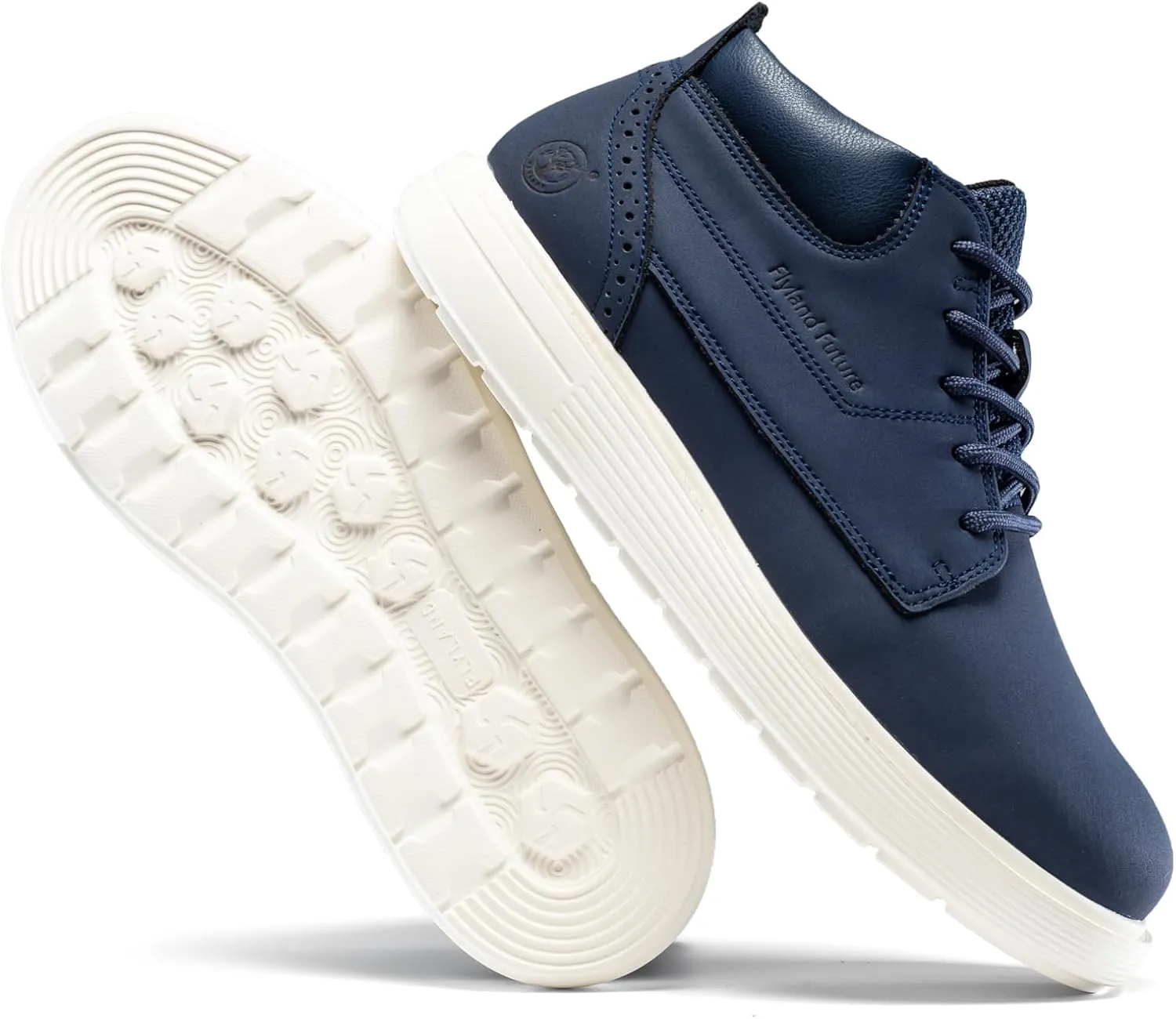 Men's Chukka Boots Casual Fashion Sneakers Lace Up Leather Ankle Boots Slip On Lightweight Walking Driving Shoes