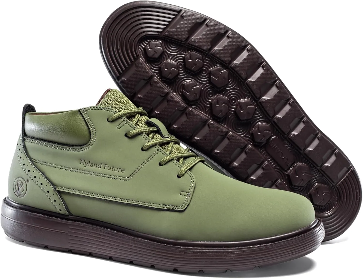 Men's Chukka Boots Casual Fashion Sneakers Lace Up Leather Ankle Boots Slip On Lightweight Walking Driving Shoes