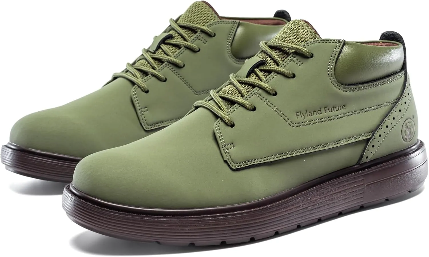 Men's Chukka Boots Casual Fashion Sneakers Lace Up Leather Ankle Boots Slip On Lightweight Walking Driving Shoes