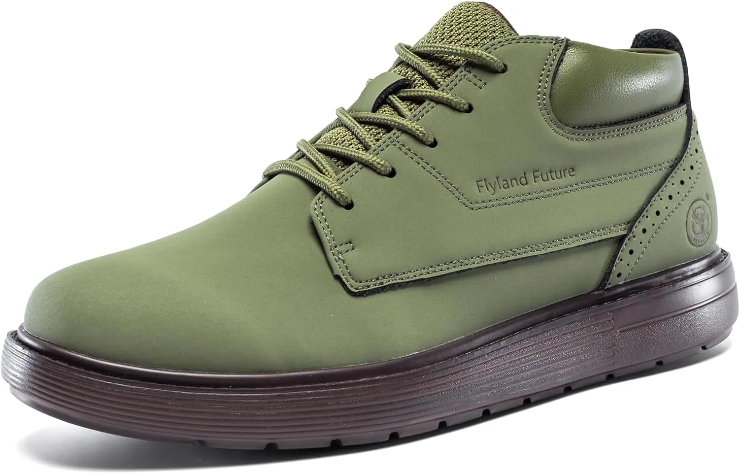 Men's Chukka Boots Casual Fashion Sneakers Lace Up Leather Ankle Boots Slip On Lightweight Walking Driving Shoes