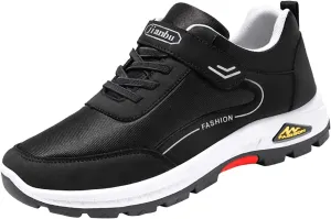 Men’s Everyday Sneakers Fashion Spring and Summer Men Sports Shoes Soft Sole Non Slip Solid Color Lace Up Minimalist