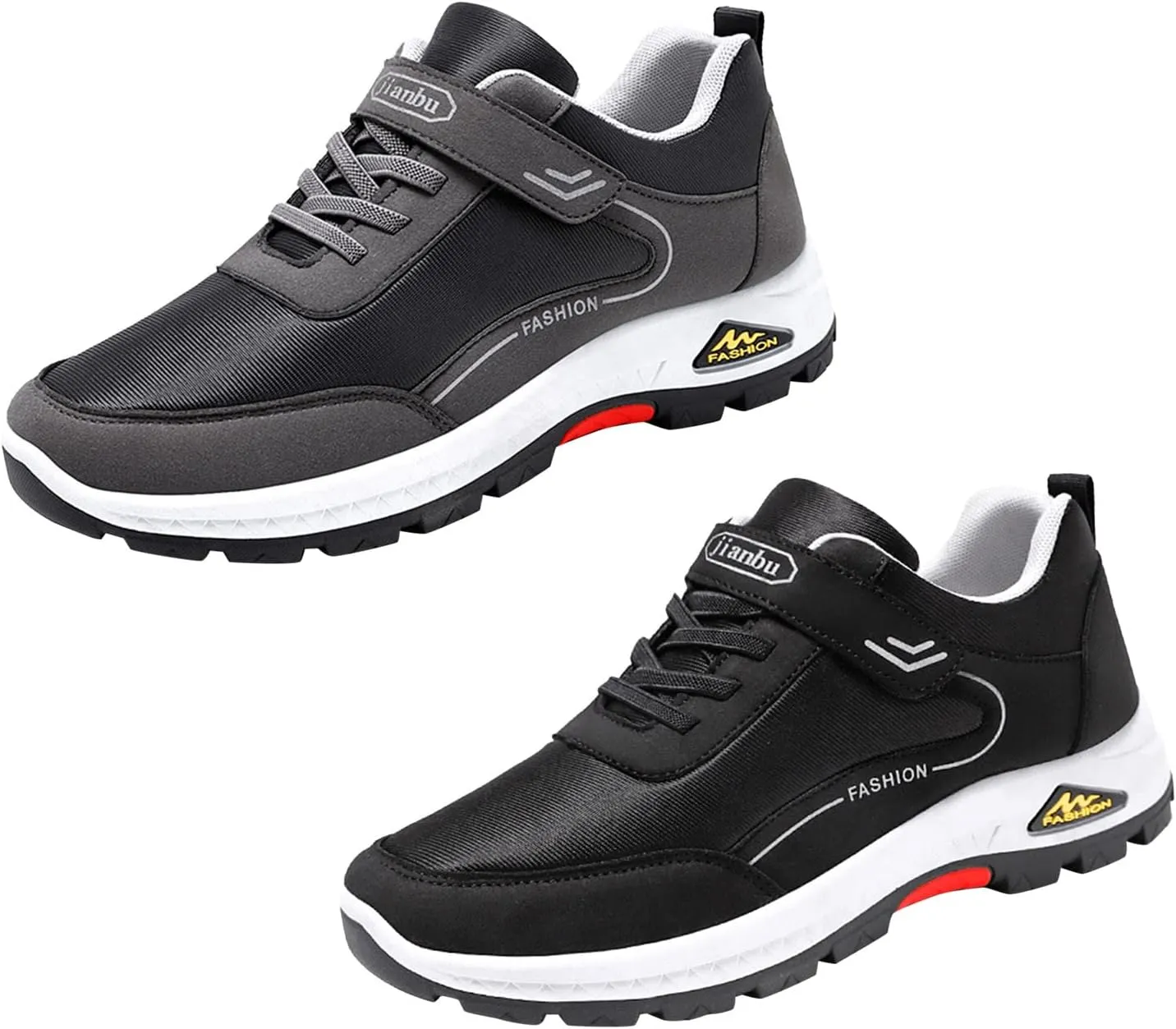 Men’s Everyday Sneakers Fashion Spring and Summer Men Sports Shoes Soft Sole Non Slip Solid Color Lace Up Minimalist
