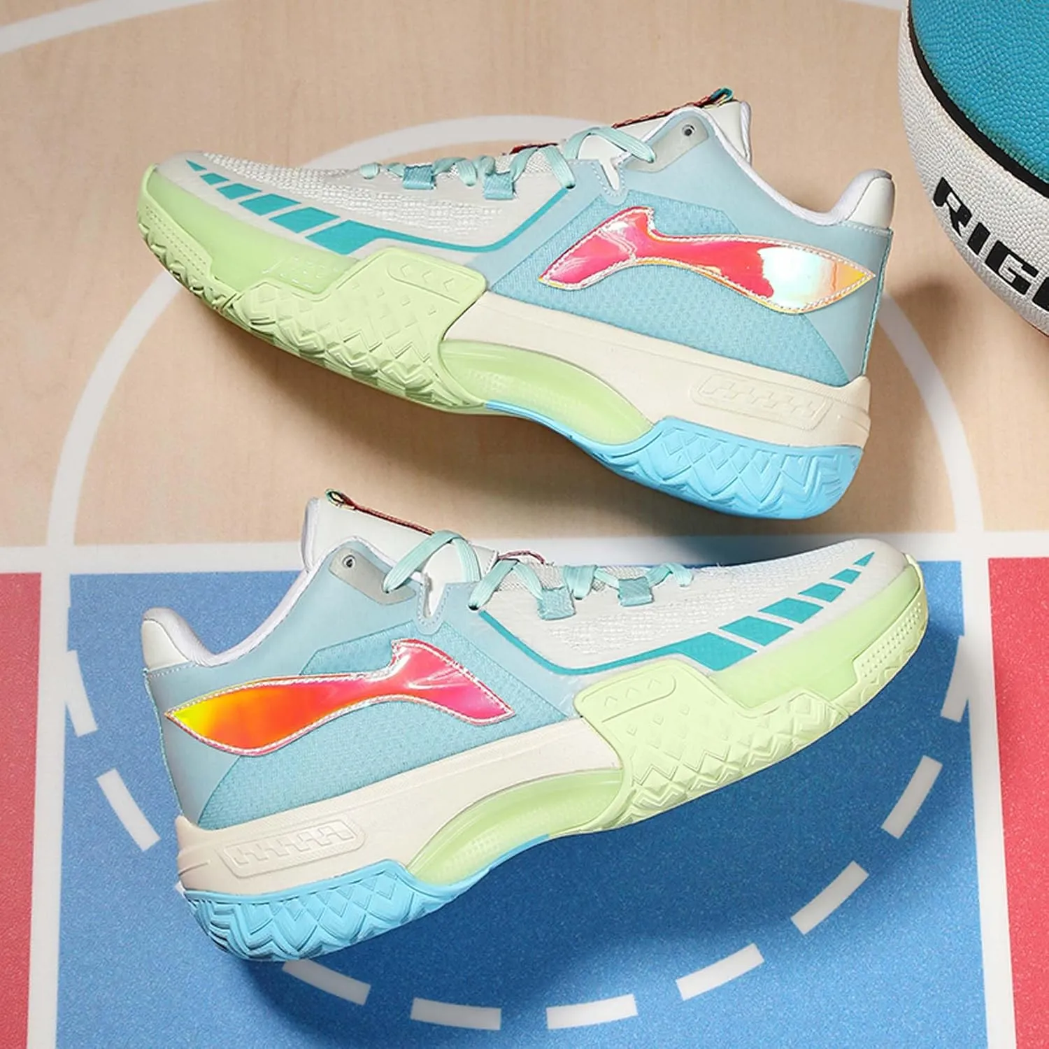 Men's Fluorescent Basketball Shoes Teenage Arch Support Fashion Sneakers Women's Anti-Slip Lightweight Sports High Top Basketball Running Fitness Tennis Athletic Shoes