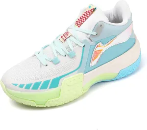 Men's Fluorescent Basketball Shoes Teenage Arch Support Fashion Sneakers Women's Anti-Slip Lightweight Sports High Top Basketball Running Fitness Tennis Athletic Shoes
