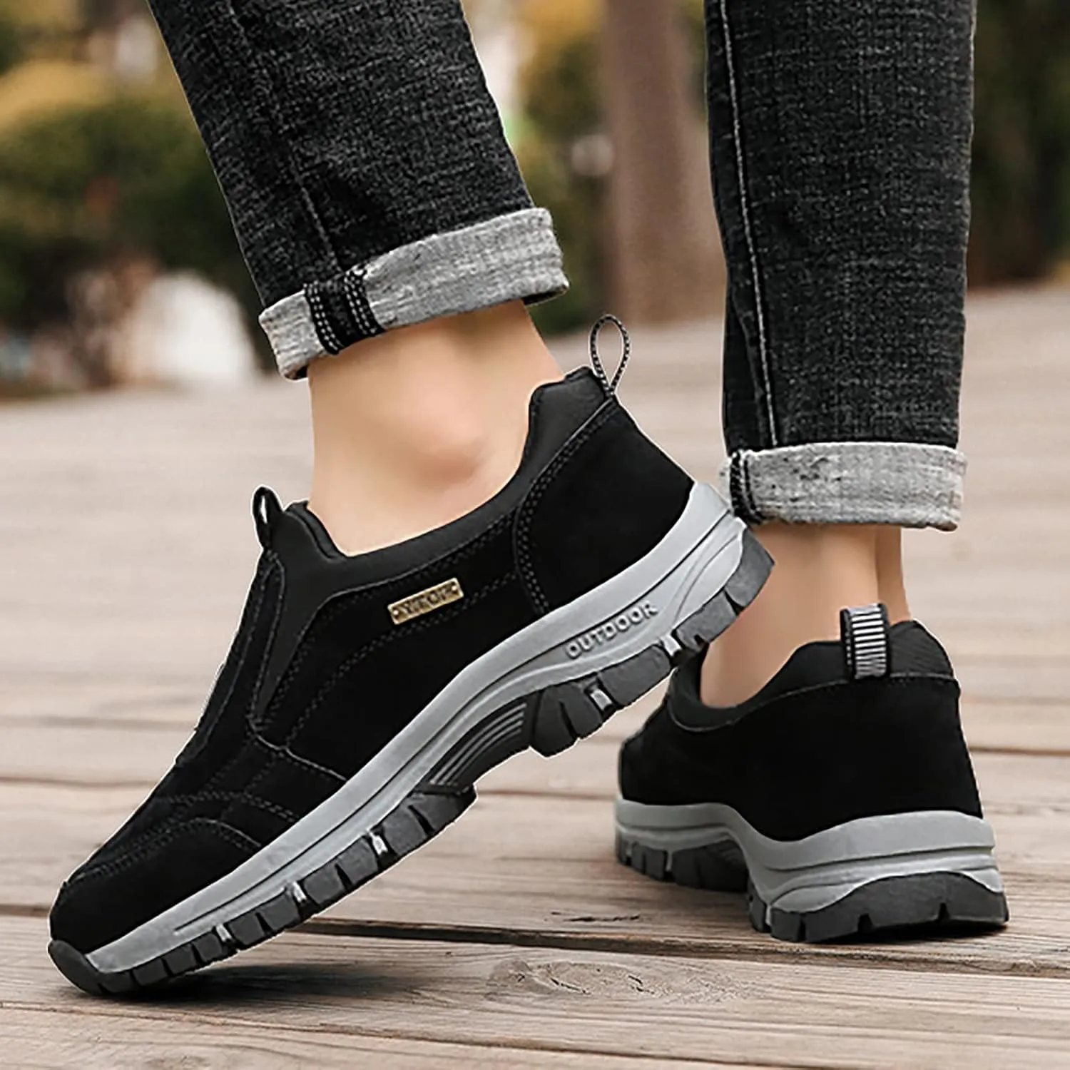 Men's Foreign Trade Mountaineering Shoes Men's Spring and Summer Outdoor Shoes Slip Leather Sneaker
