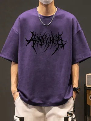 Mens Geometric Knit Tee Cool Summer Style