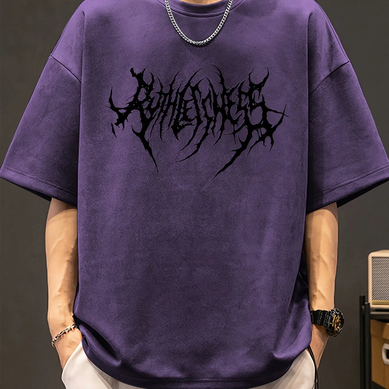 Mens Geometric Knit Tee Cool Summer Style