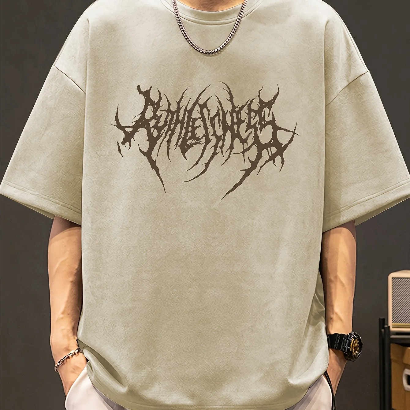 Mens Geometric Knit Tee Cool Summer Style