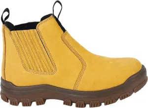 Mens Lightweight Steel Toe Chelsea Work Boots With 2 Insoles Non Slip & Oil Resistant ASTM F2413