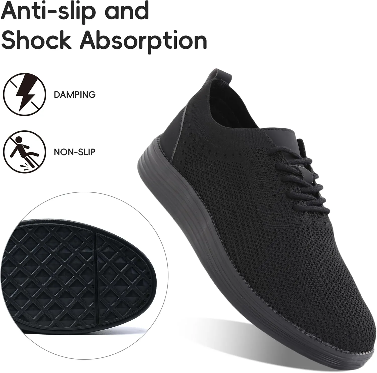 Mens Oxford Shoes, Comfortable Breathable Mesh Upper Fashion Dress Tennis Walking Sneakers Casual Lightweight Shoes for Men